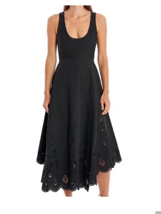 La Ligne Dresses & Skirts - La Ligne Black Harper Eyelet Hem Poplin Cotton Dress